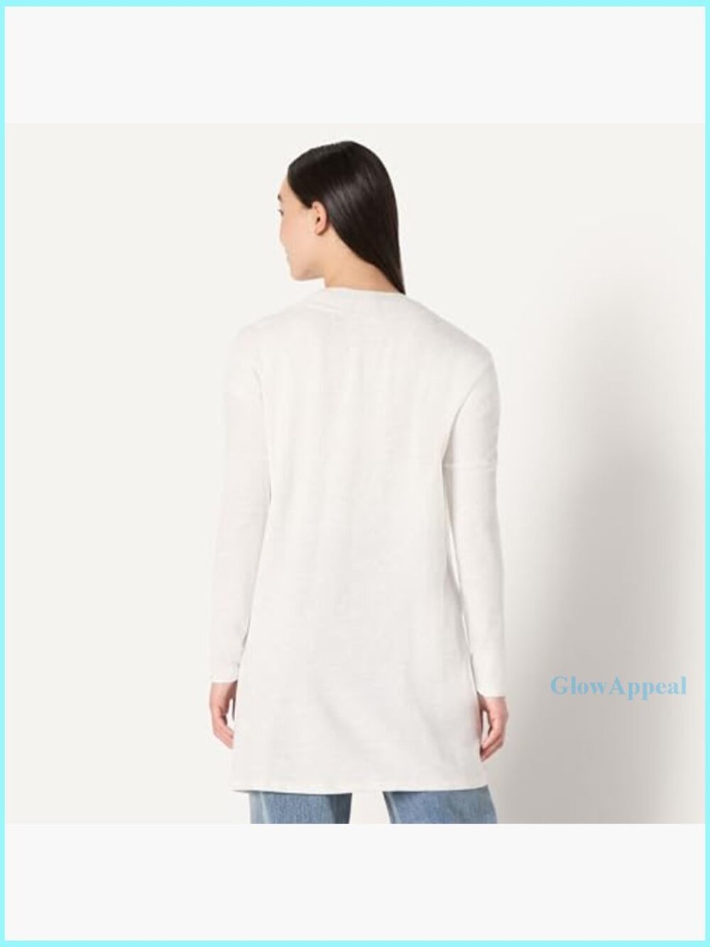 Relaxed Fit Open Front Cardigan Lightweight Cotton Blend Jersey Lounge Wear - Picture 3 of 7
